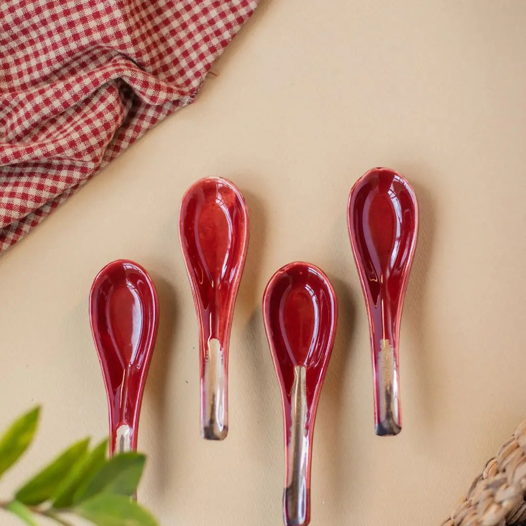 Raajsi Ceramic Spoon Set of 4 Amalfiee Ceramics