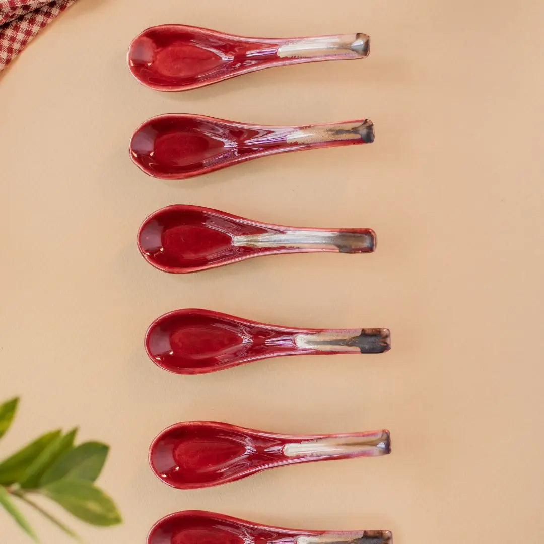 Raajsi Ceramic Spoon Set of 6 Amalfiee Ceramics