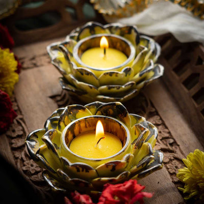 Rivaayat Tea Light Holder Set of 2 Amalfiee Ceramics