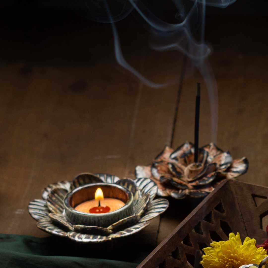 Rivaayat Tea Light Holder Set of 2 Amalfiee Ceramics