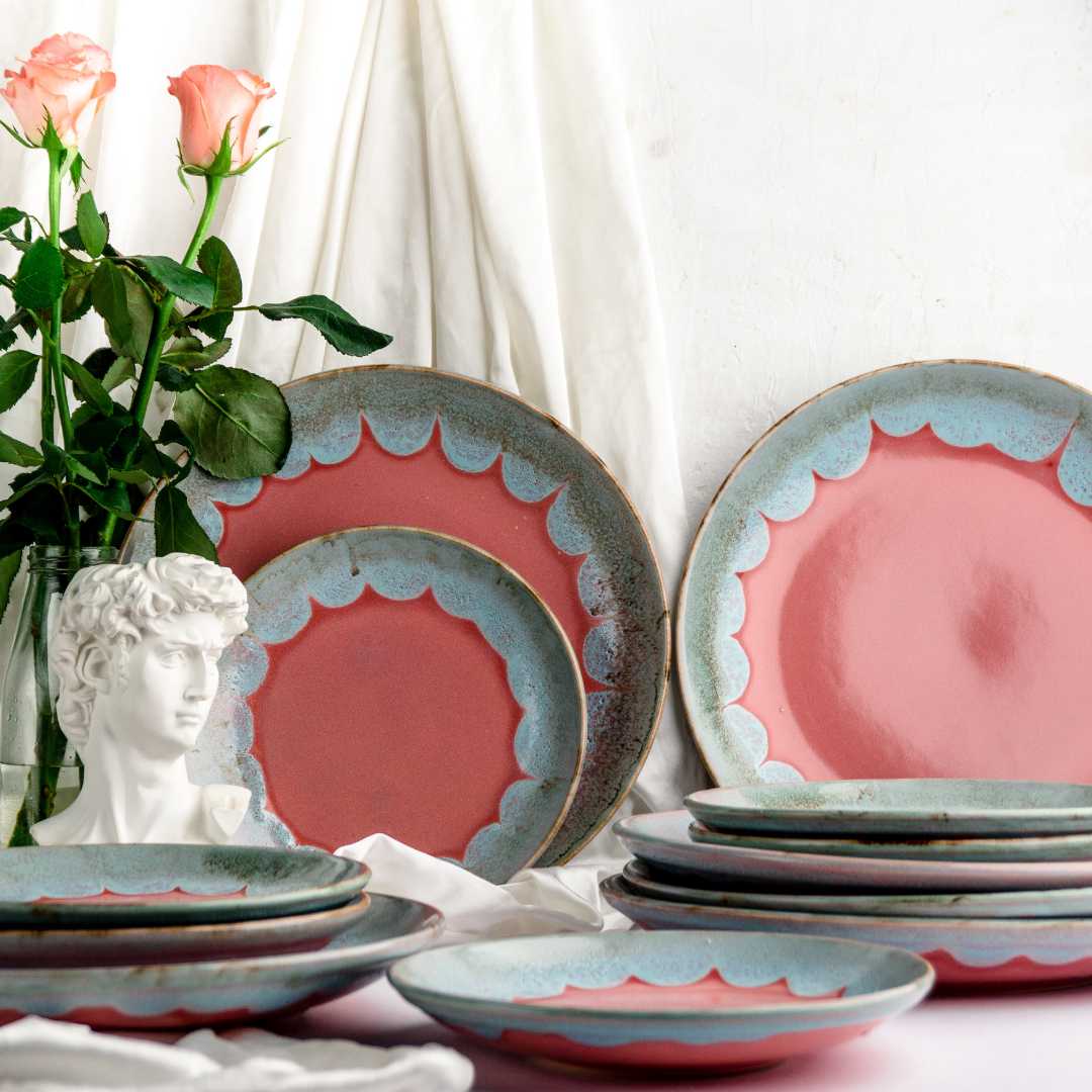 Rouge Ceramic Quarter Plate Set of 2 Amalfiee Ceramics