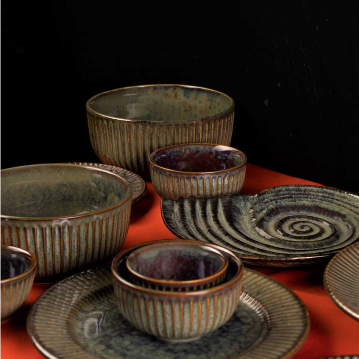 Sage Ceramic Dinner Set of 54 Pcs Amalfiee Ceramics