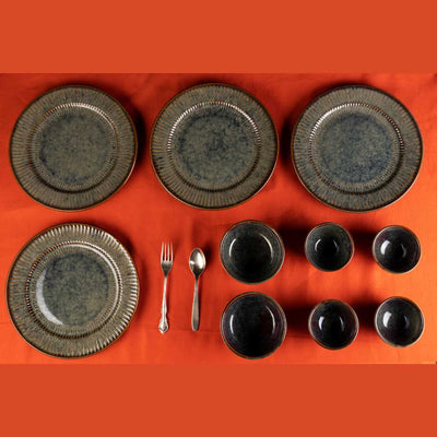 Sage Ceramic Dinner Set of 82 Pcs Amalfiee Ceramics