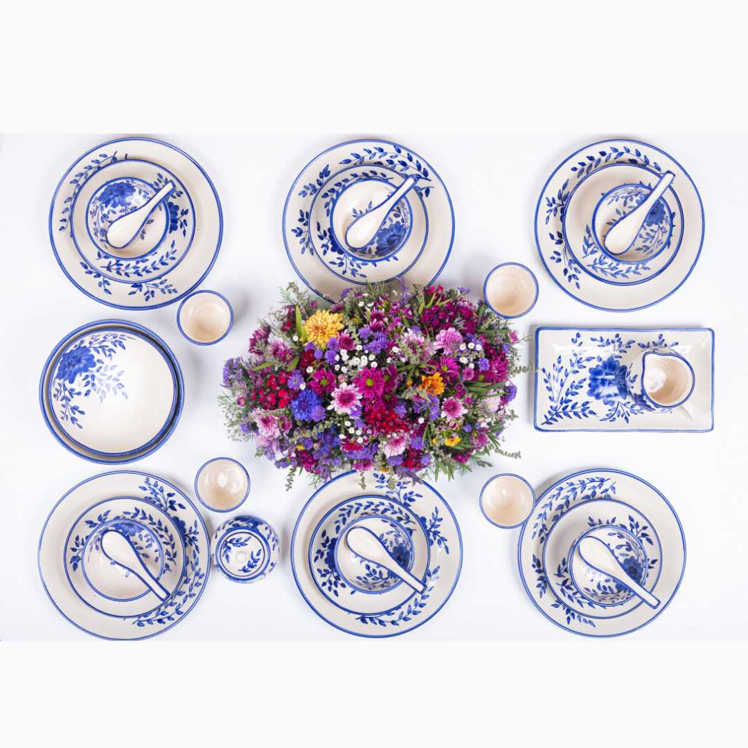 Sanaah 82pc Ceramic Dinner Set Amalfiee Ceramics