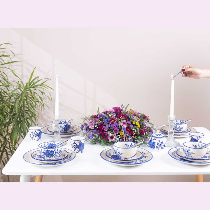 Sanaah 82pc Ceramic Dinner Set Amalfiee Ceramics