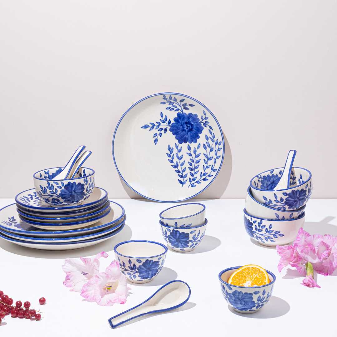 Sanaah 82pc Ceramic Dinner Set Amalfiee Ceramics
