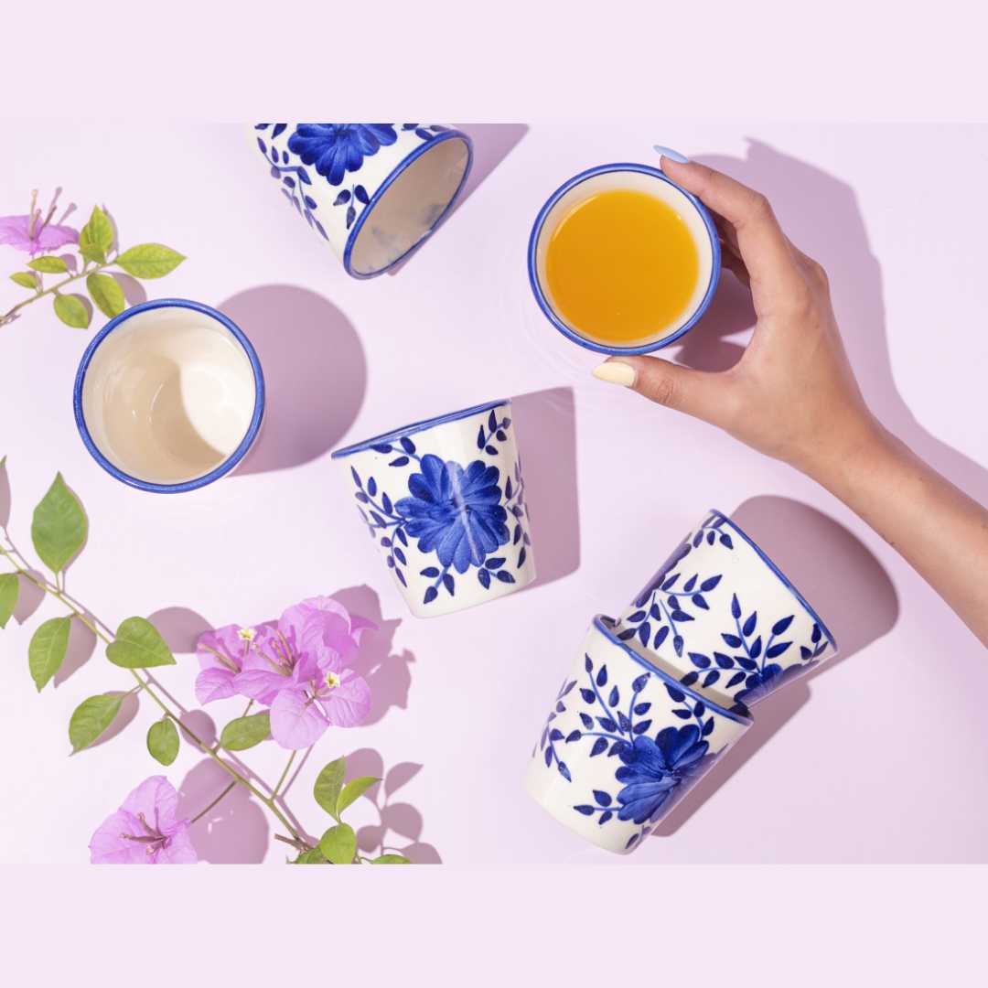 Sanaah Ceramic Glasses Set of 6 Amalfiee Ceramics