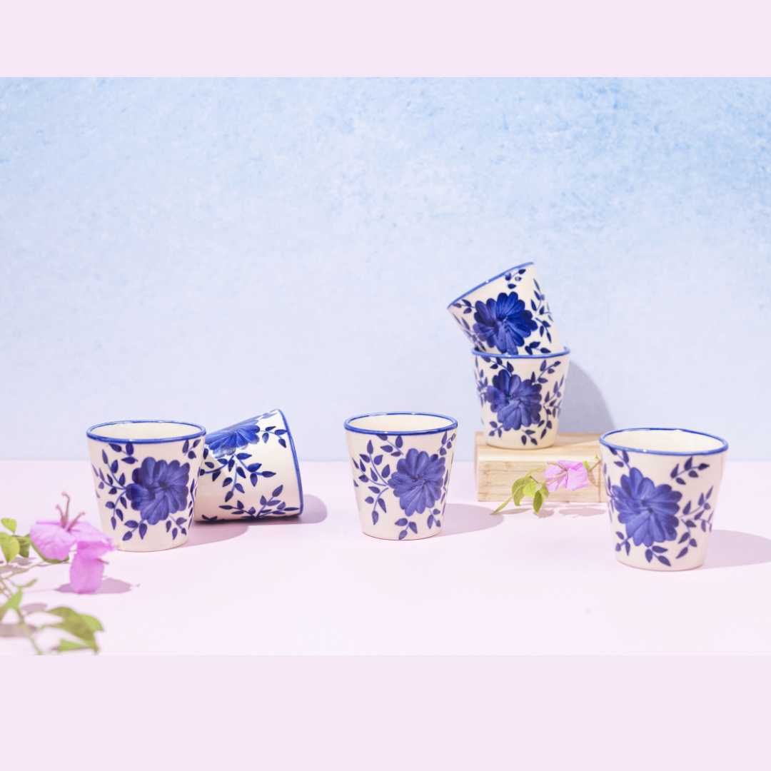 Sanaah Ceramic Glasses Set of 6 Amalfiee Ceramics