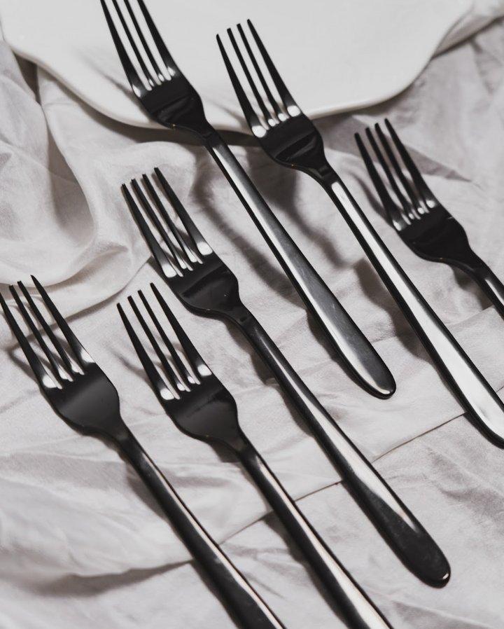 Noir Black set of 5 fork