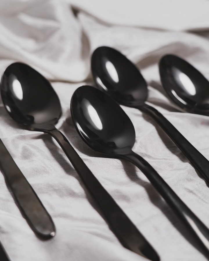 Noir Black spoon set of 12
