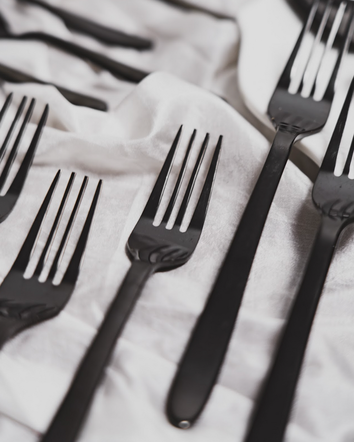 Noir Black set of 5 fork