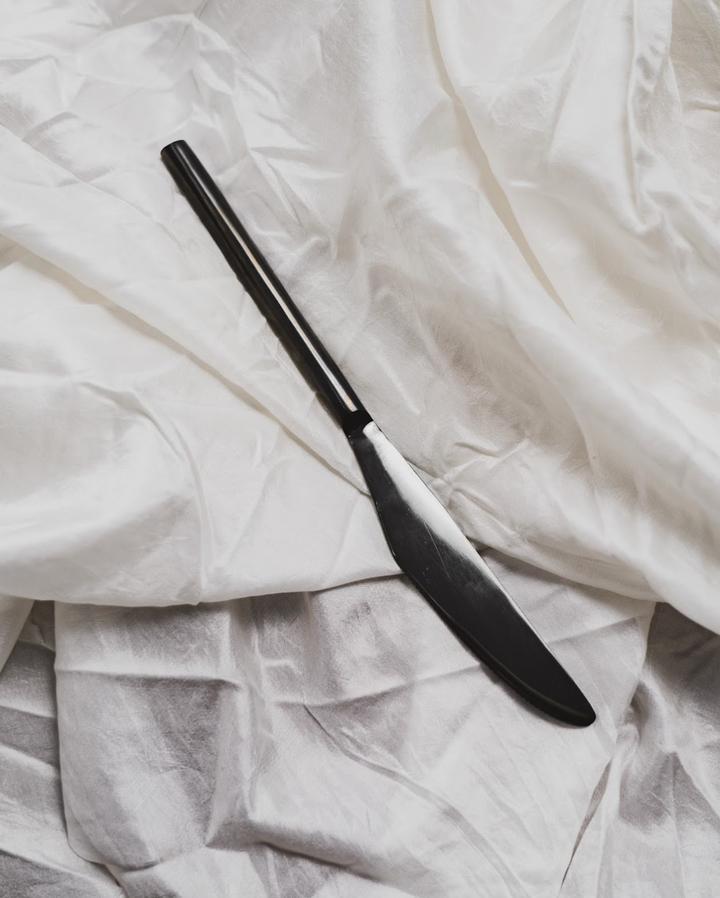 Noir Black set of 2 ,1 knife and  1fork