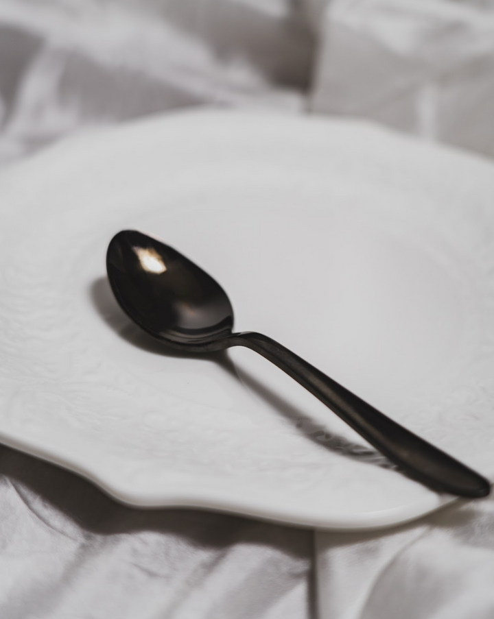 Noir Black spoon set of 5