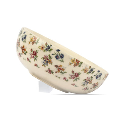 Eden's Bloom Floral Ceramic Big Serving Bowl