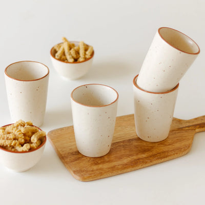 Shwet Ceramic Drinking Glasses Set of 2 Amalfiee Ceramics