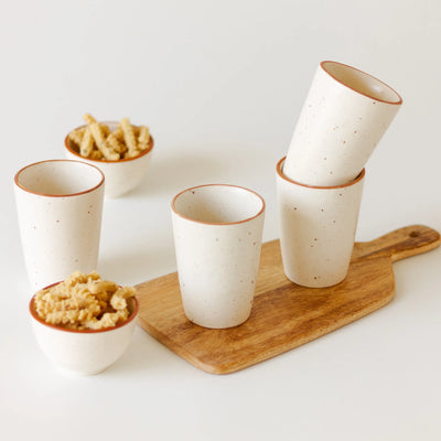 Shwet Ceramic Drinking Glasses Set of 4 Amalfiee Ceramics