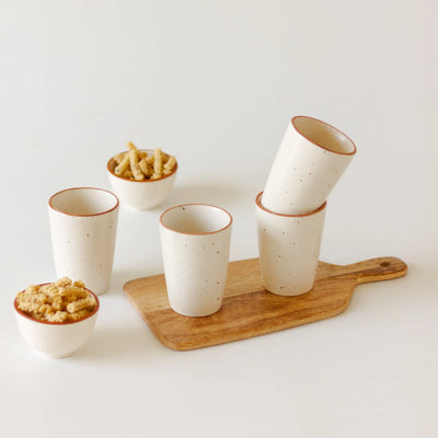 Shwet Ceramic Drinking Glasses Set of 6 Amalfiee Ceramics