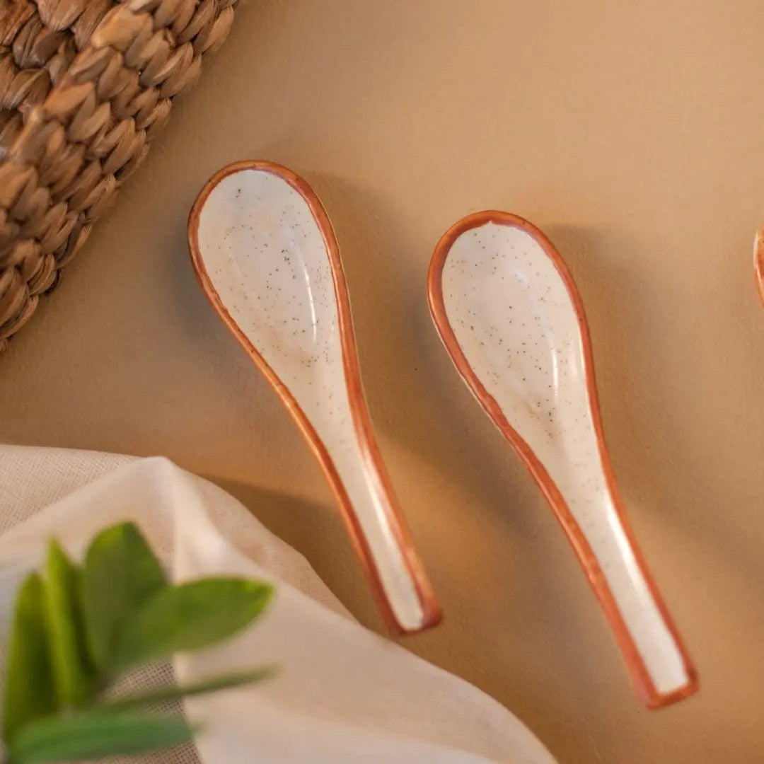 Shwet Ceramic Spoon Set of 2 Amalfiee Ceramics