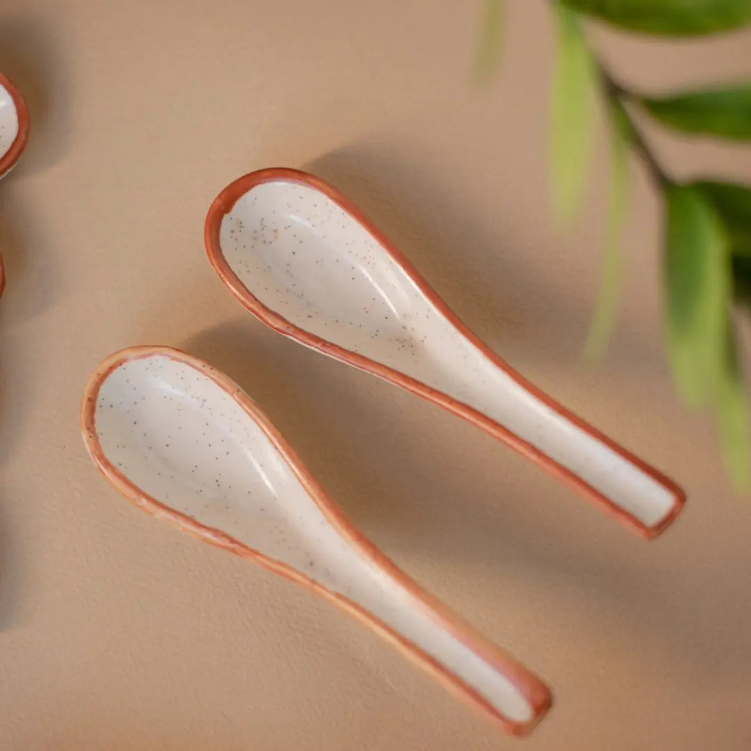 Shwet Ceramic Spoon Set of 2 Amalfiee Ceramics