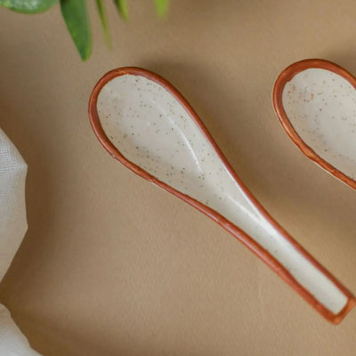 Shwet Ceramic Spoon Set of 2 Amalfiee Ceramics