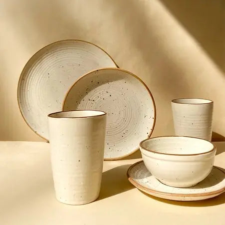 Shwet Handmade Colossal Ceramic Dinner Set (82pcs) Amalfiee Ceramics