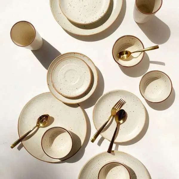 Shwet Handmade Colossal Ceramic Dinner Set (82pcs) Amalfiee Ceramics