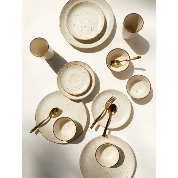 Shwet Handmade Colossal Ceramic Dinner Set (82pcs) Amalfiee Ceramics