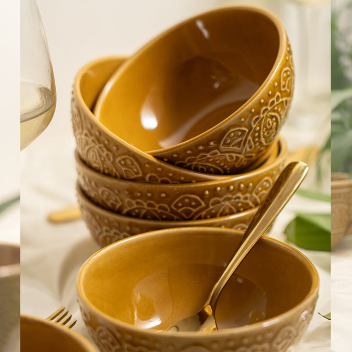 Sunlit Luxurious Ceramic Soup Bowls Sets