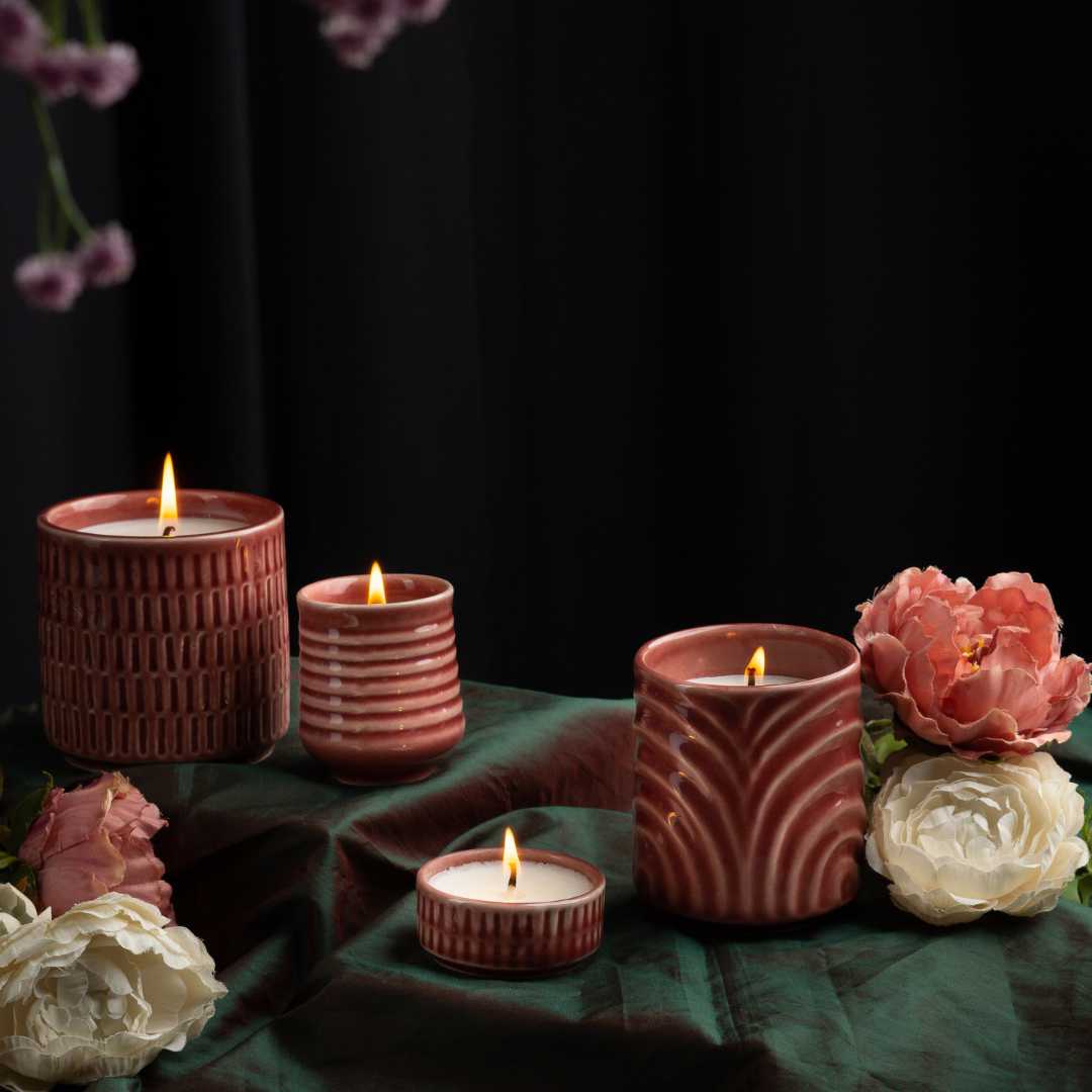 Stella Luxry Ceramic Scented Candle set of 4 Amalfiee Ceramics