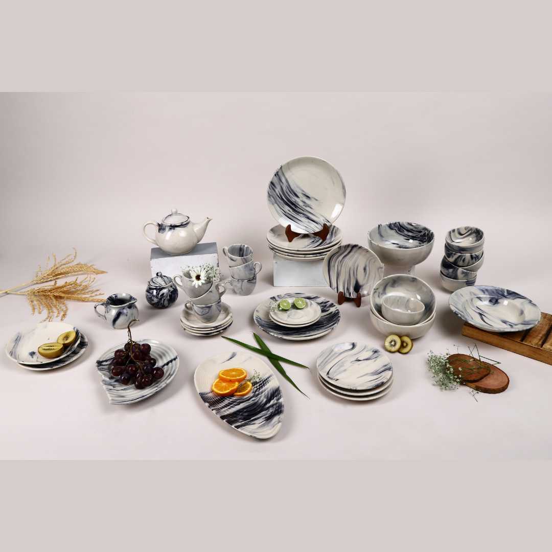 Syaahee Ceramic Dinner Set of 54 Pcs Amalfiee Ceramics