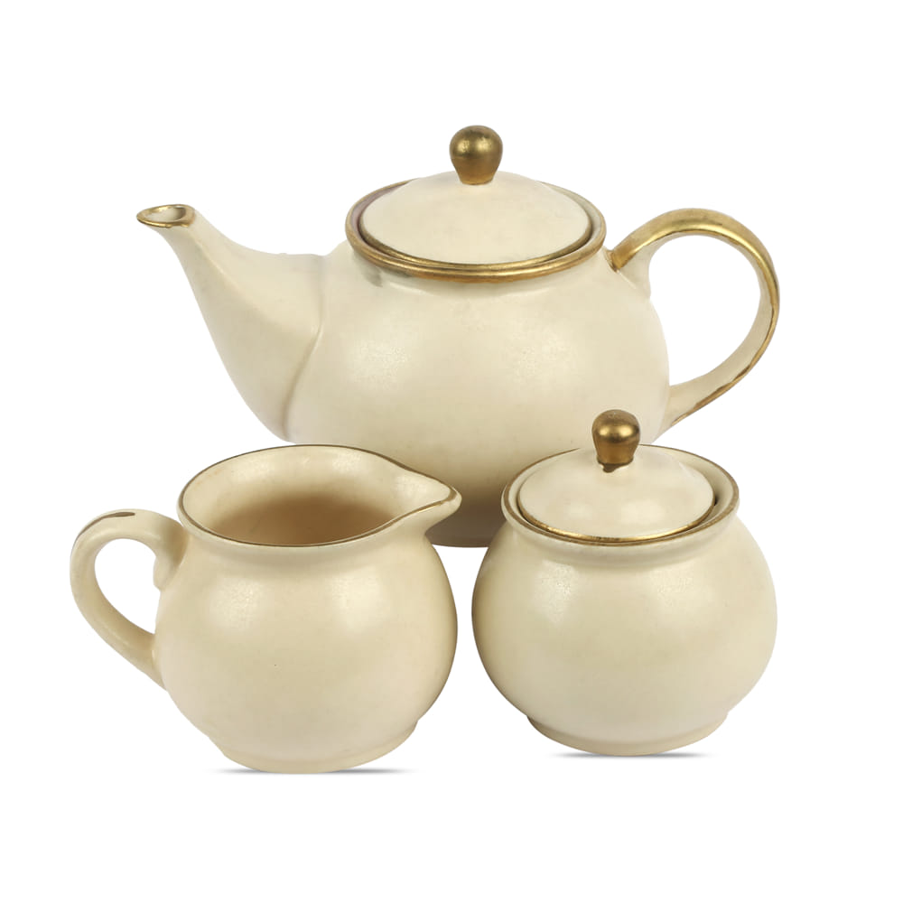 Zunair 24K Gold Ceramic Tea Set of 11 pcs