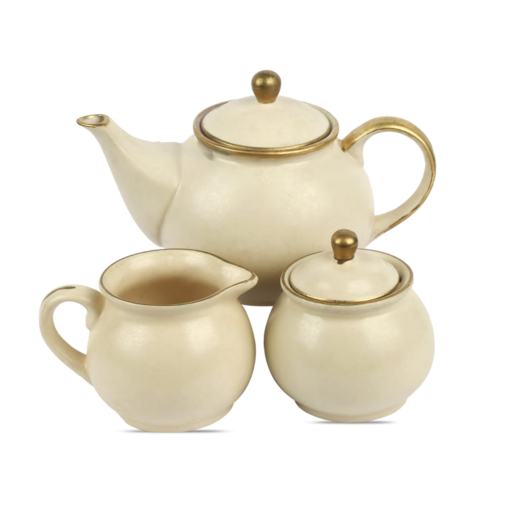 Zunair 24K Gold Ceramic Tea Set of 7 pcs