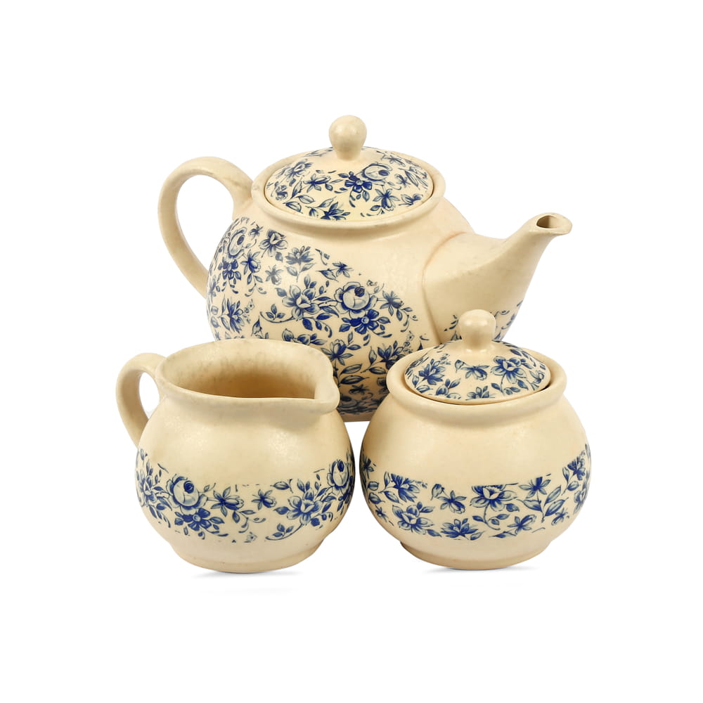 Neelambar Floral Ceramic Tea Set of 3 pcs
