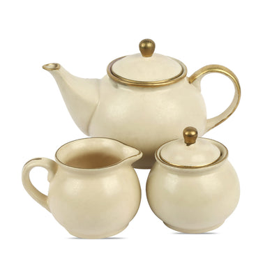 Zunair 24K Gold Ceramic Tea Set of 3 pcs