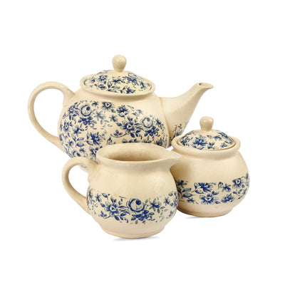 Neelambar Floral Ceramic Tea Set of 3 pcs