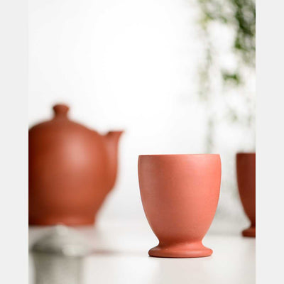 Terracotta Exclusive Tea Kettle with Glass Amalfiee Ceramics