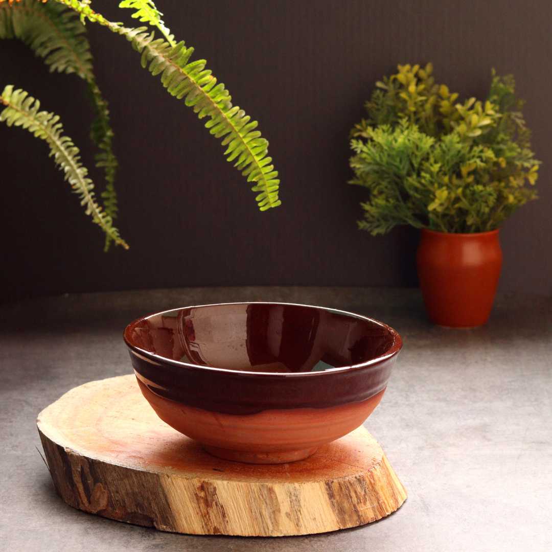 Terracotta Handmade Glazed Pots Set of 3 Amalfiee Ceramics