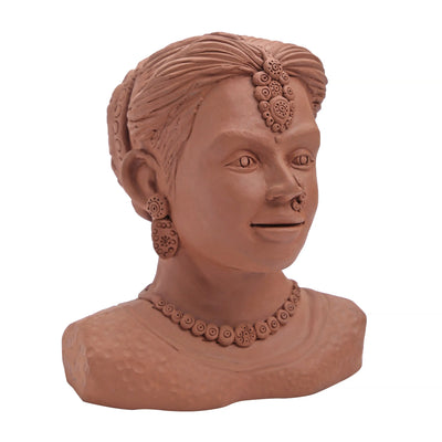 Terracotta Handmade Lady Sculpture Amalfiee Ceramics