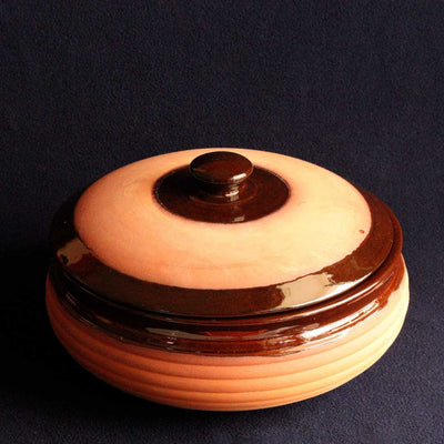 Terracotta Handmade Medium Glazed Pot with Lid Amalfiee Ceramics