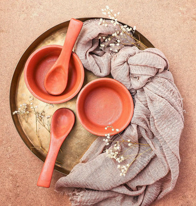 Terracotta Premium Desert Bowl Set of 2 Amalfiee Ceramics