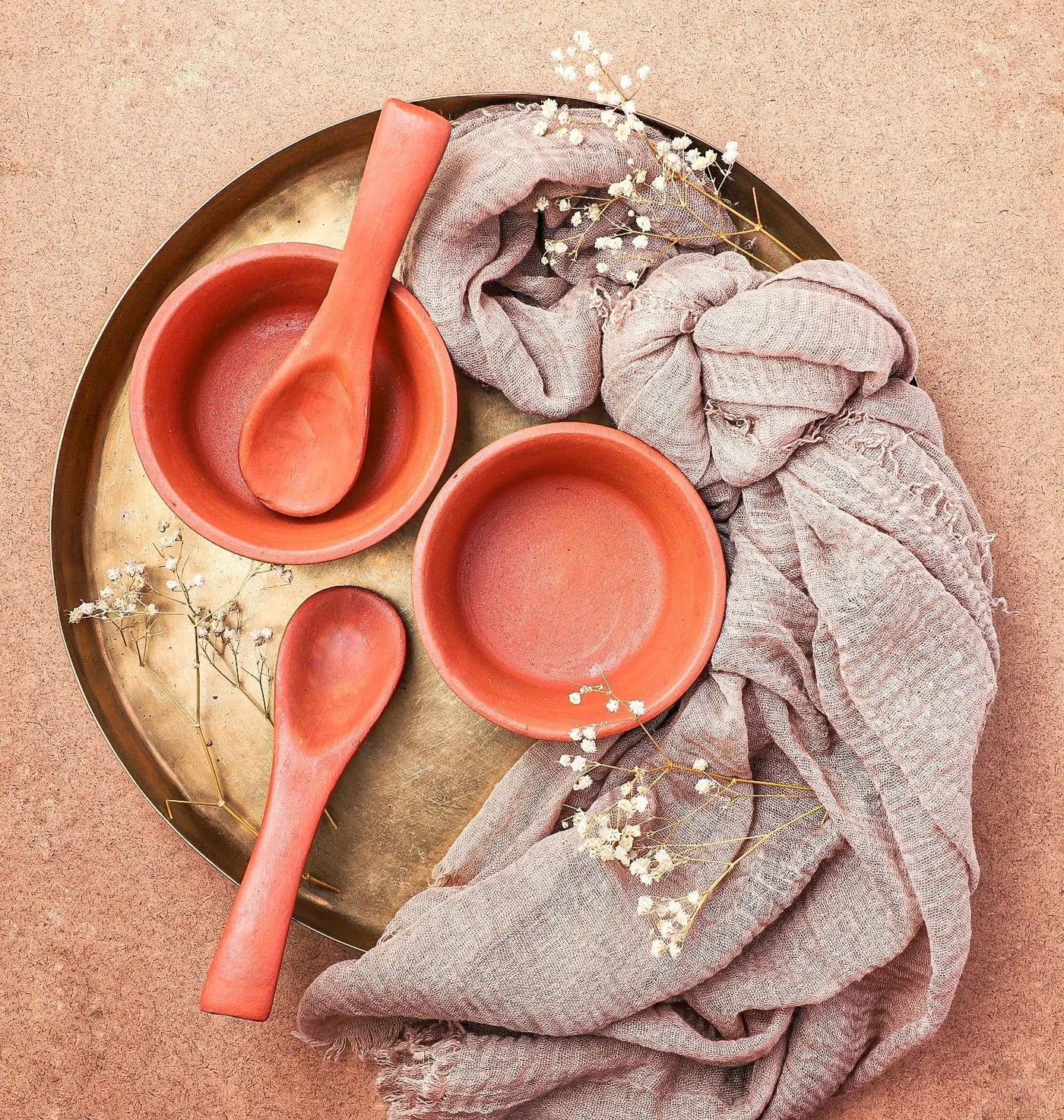 Terracotta Premium Desert Bowl Set of 4 Amalfiee Ceramics