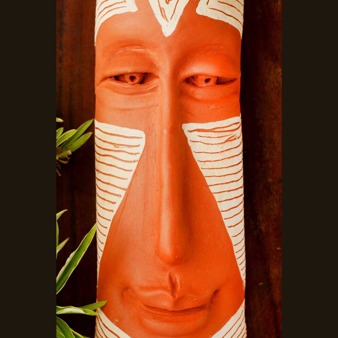 Terracotta Premium Tribal Mask Home Decor Amalfiee Ceramics
