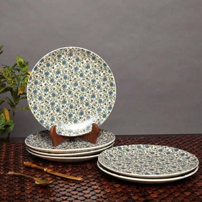 Turkish Handmade Ceramic Dinner Plates Set of 4 Amalfiee_Ceramics