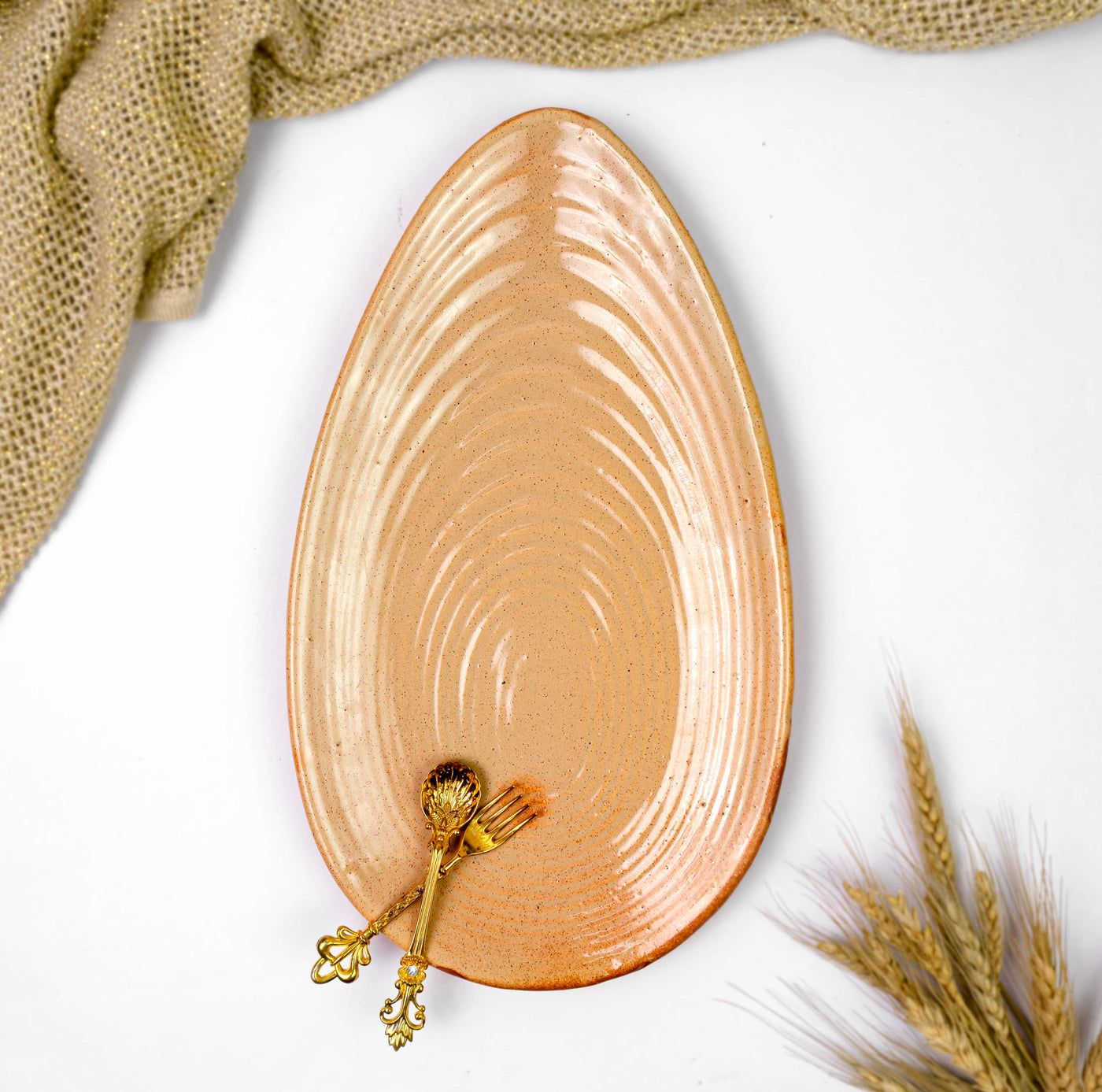 Utkarisht Exclusive Ceramic Oval Platter Amalfiee Ceramics
