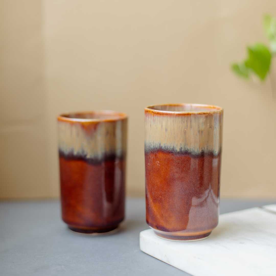 Vriksh Ceramic Drinking Glasses Set of 4 Amalfiee Ceramics
