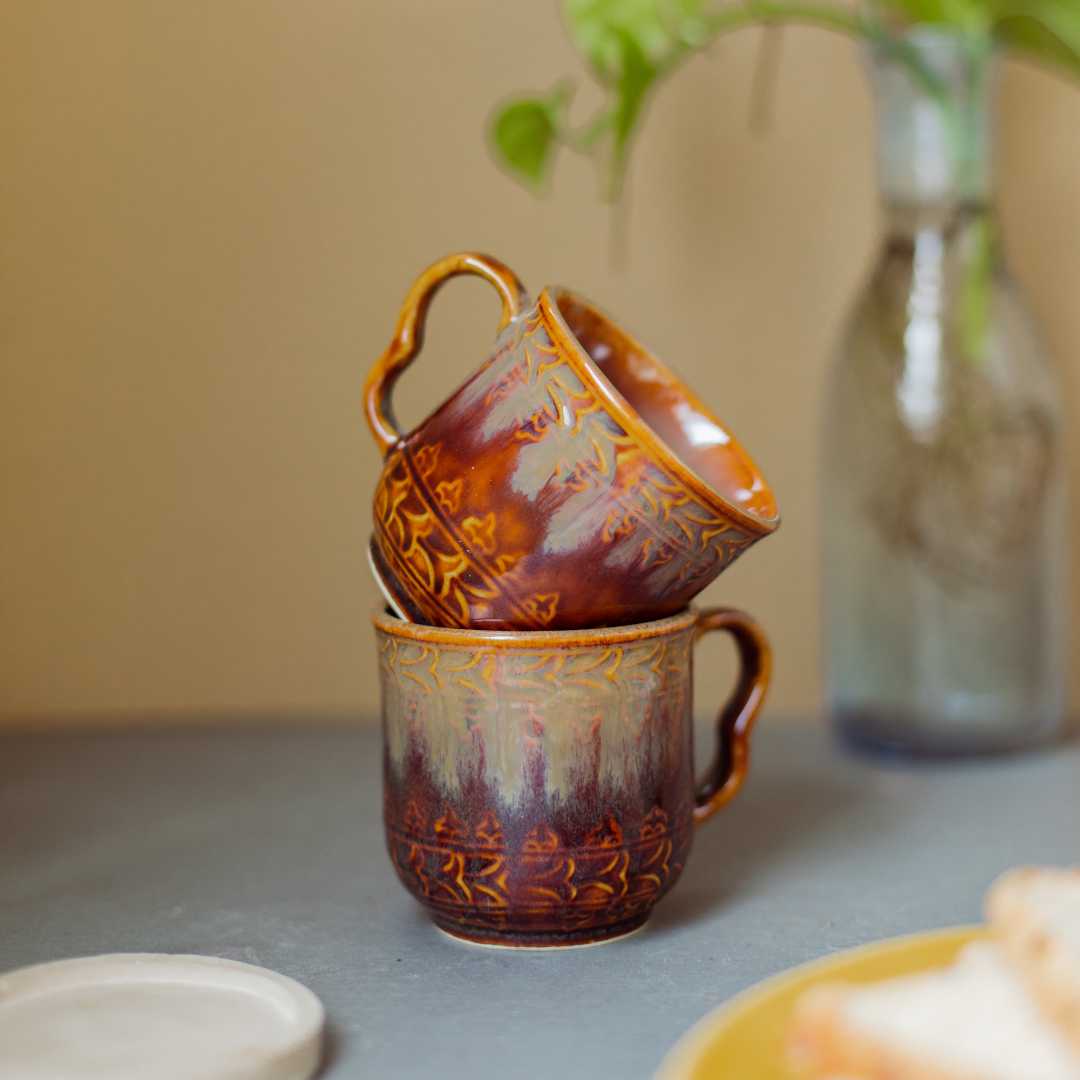 Vriksh Exclusive Ceramic Mug Set of 2 Amalfiee Ceramics