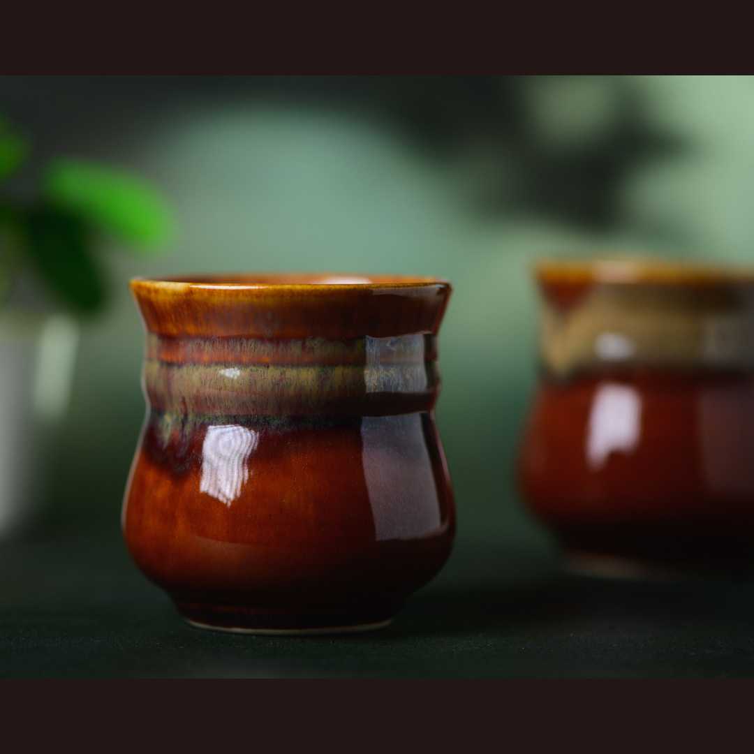 Vriksh Handmade Ceramic Tea Kulhad Set of 6 Amalfiee_Ceramics
