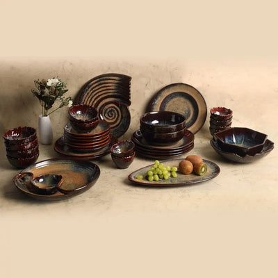 Vriksh Massive Ceramic Dinner Set of 56 Pcs Amalfiee_Ceramics