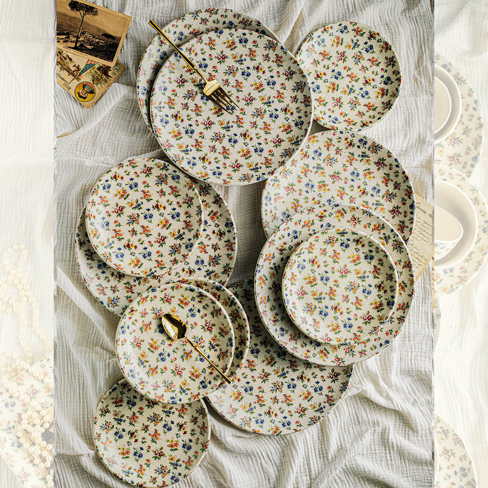 Eden's Bloom Floral Ceramic Dinner Plate