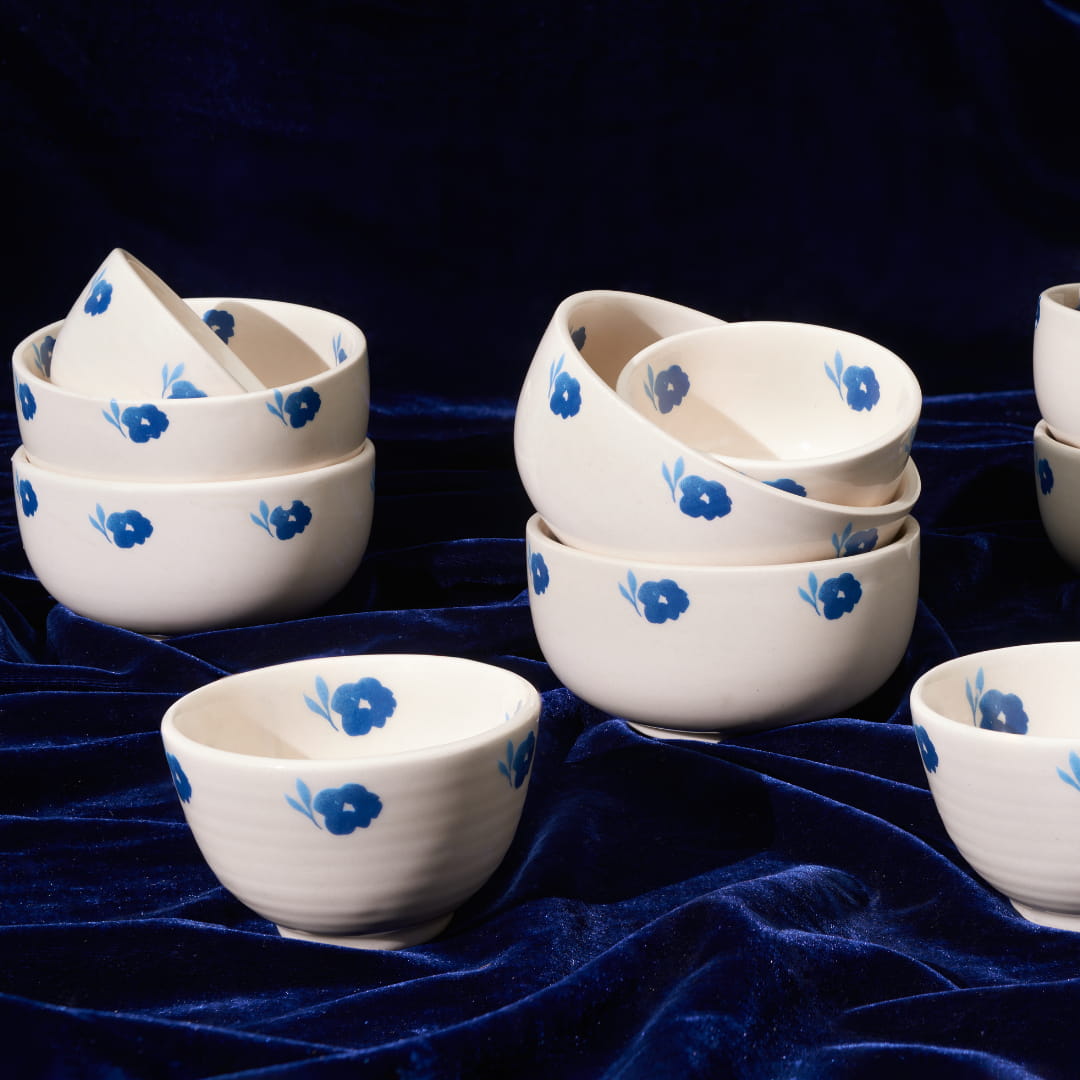 Blue Ivy Ceramic Dinner Set of 21 pcs